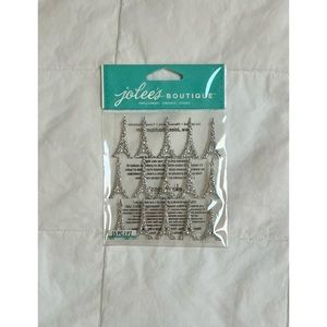 [Jolee’s Boutique] Silver Glitter Eiffel Tower Stickers